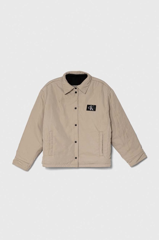 Αναστρέψιμο παιδικό μπουφάν Calvin Klein Jeans IU0IU00541.PPYH μαύρο SS24