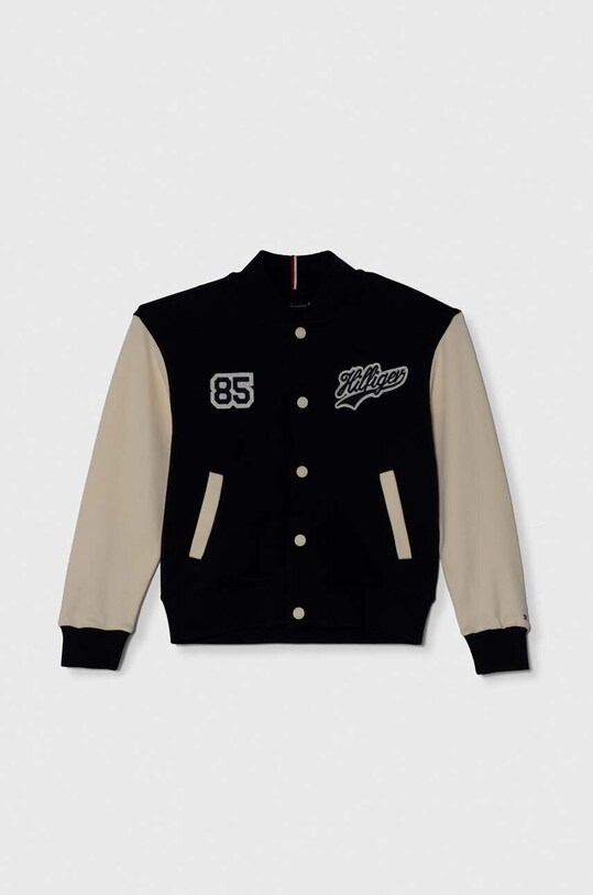 Tommy Hilfiger bluza bawełniana dziecięca aplikacja granatowy KS0KS00541.128.176.PPYH