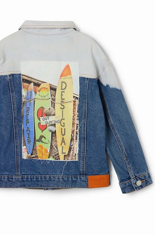 Desigual geacă din denim pentru copii 24SBED02 albastru