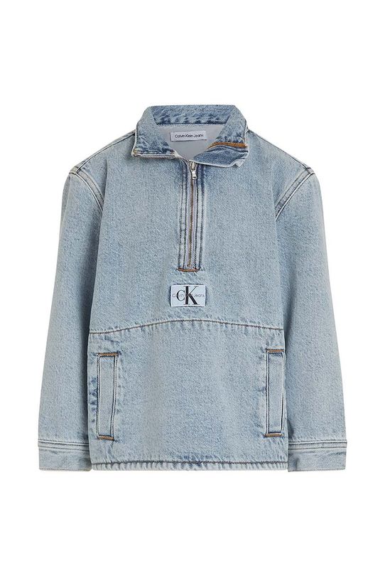 Detská rifľová bunda Calvin Klein Jeans IB0IB02010.PPYH modrá SS24