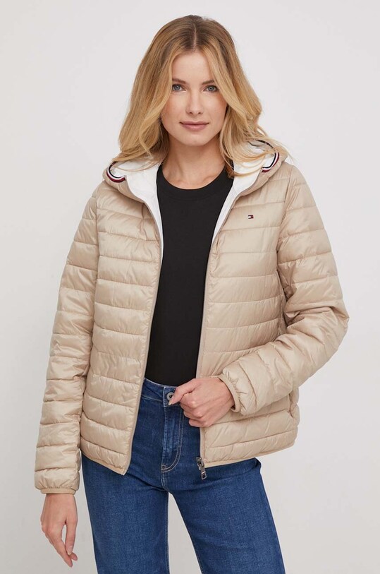 Tommy Hilfiger kurtka dwustronna pozostałe beżowy WW0WW40745