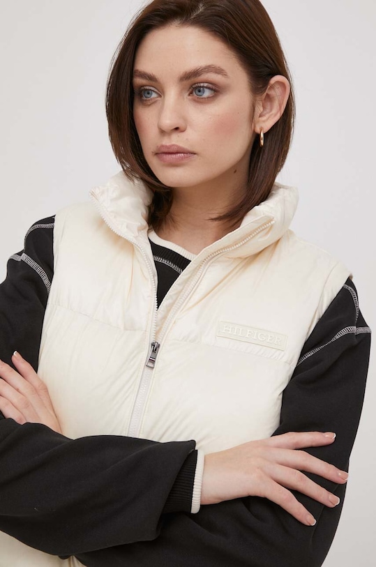 Péřová vesta Tommy Hilfiger WW0WW41170 béžová