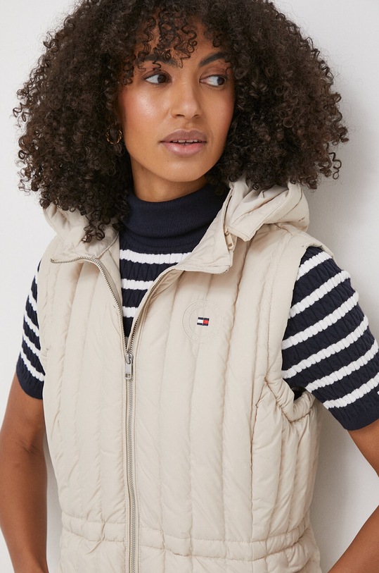 Tommy Hilfiger bezrękawnik puchowy beżowy WW0WW40485