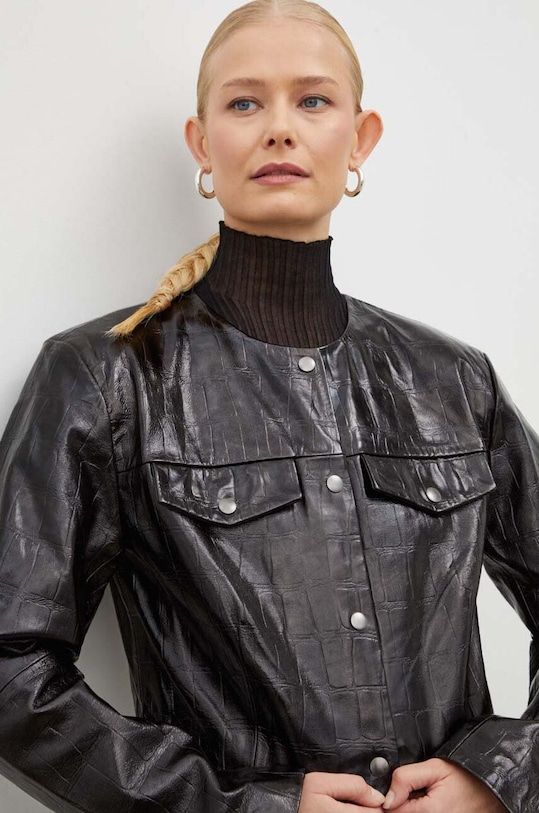 Kožená bunda Gestuz 10908597 černá