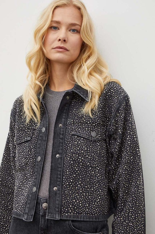 Gestuz geacă din denim gri 10908631