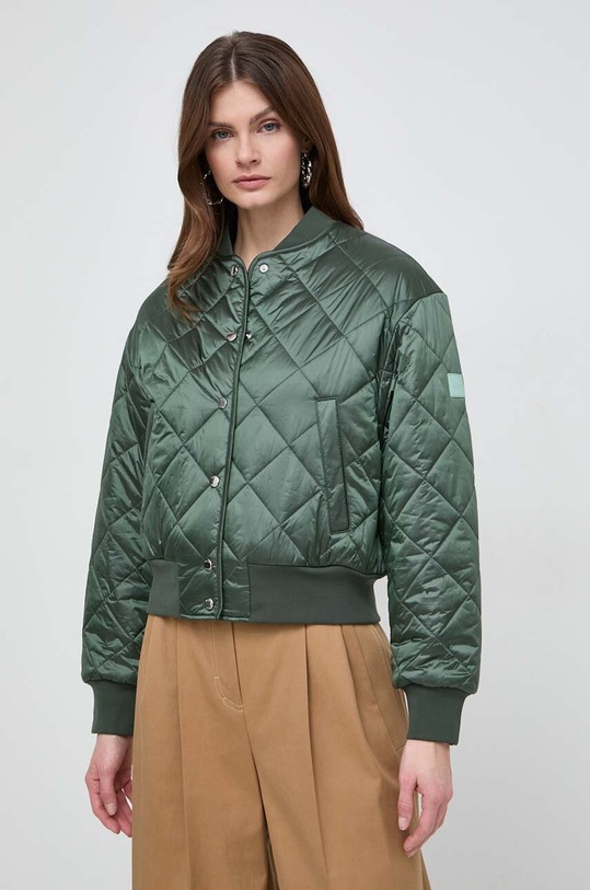 BOSS Orange kurtka bomber bez kaptura zielony 50509257