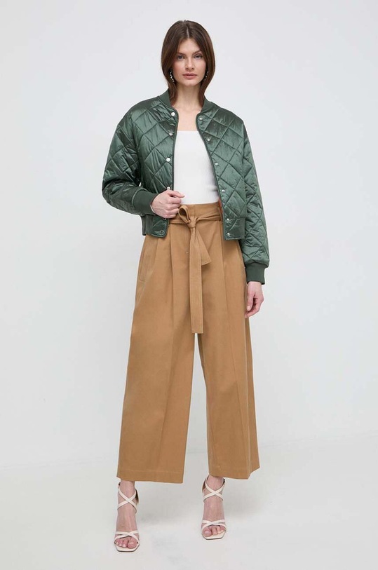 Куртка-бомбер Boss Orange 50509257 зелёный SS24