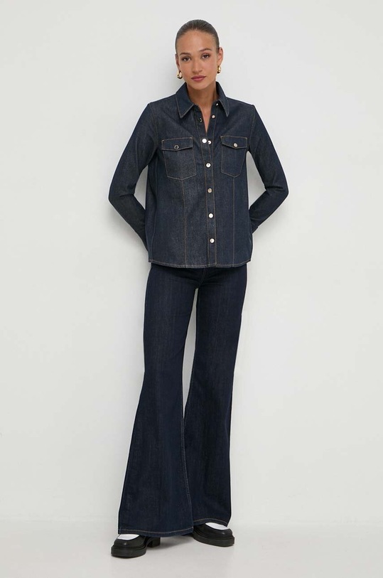 BOSS camicia di jeans 50513315 blu navy SS24