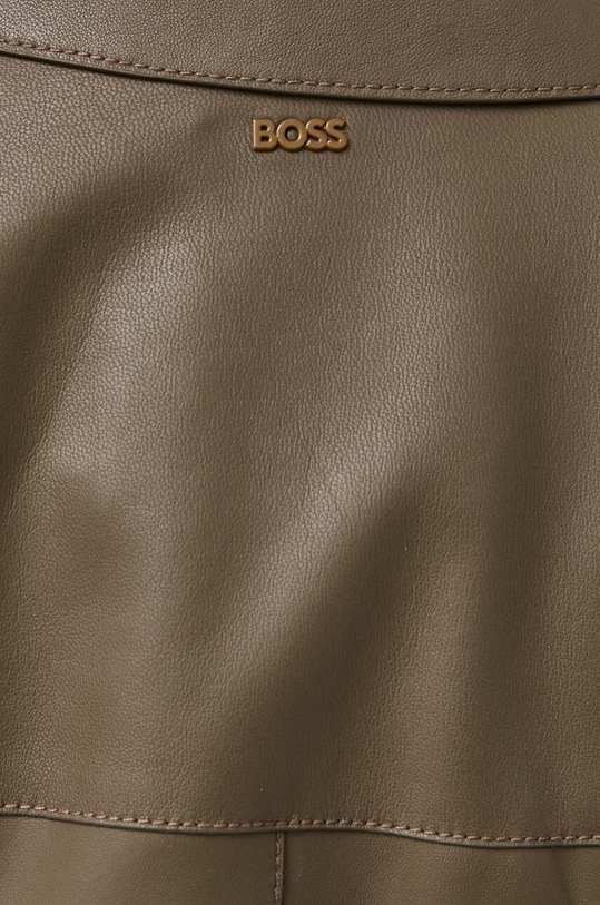 BOSS płaszcz skórzany 50505512 brązowy