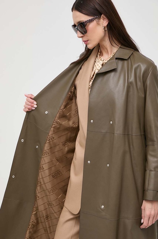 BOSS płaszcz skórzany 50505512