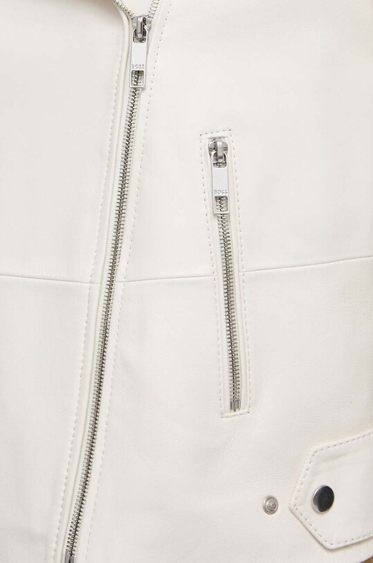 Δερμάτινο jacket BOSS 50505622 λευκό