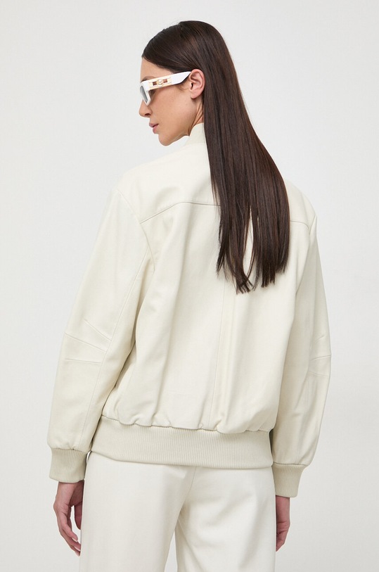 Oblečenie Kožená bunda bomber BOSS 50514452 béžová