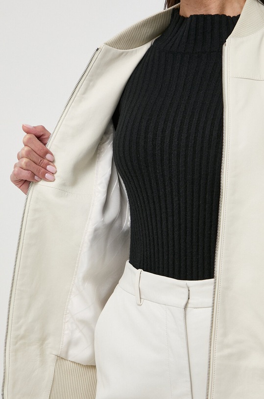 Kožená bunda bomber BOSS 50514452