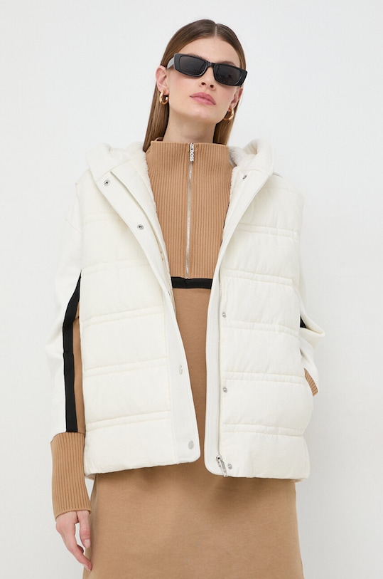 BOSS bezrękawnik z domieszką lnu pozostałe beżowy 50506954