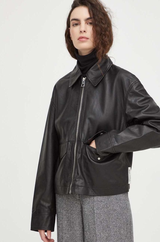 Marc O'Polo geaca de piele negru 310702373015