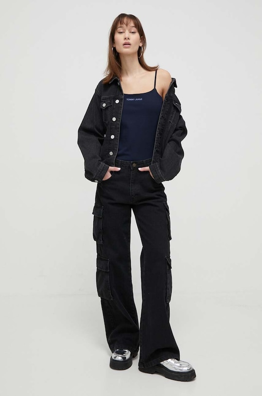 Rifľová bunda Tommy Jeans DW0DW17210 čierna SS24