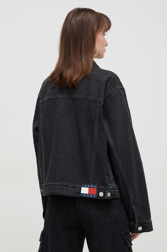 Odzież Tommy Jeans kurtka jeansowa DW0DW17210 czarny