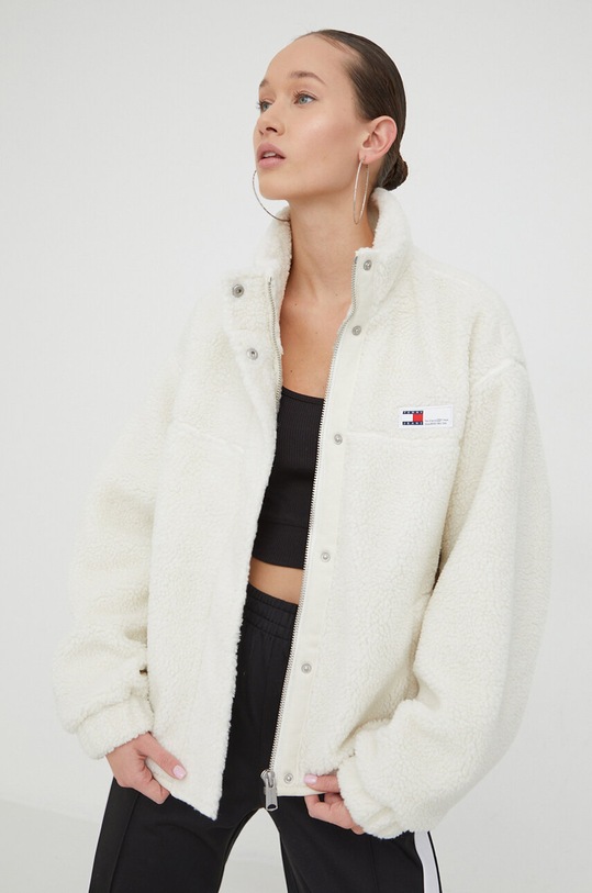 Tommy Jeans kurtka bez kaptura beżowy DW0DW17227