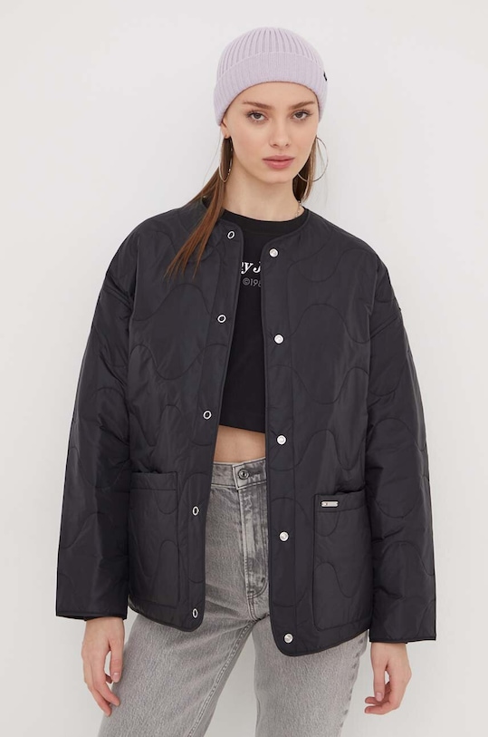 Tommy Jeans kurtka bez kaptura czarny DW0DW17235