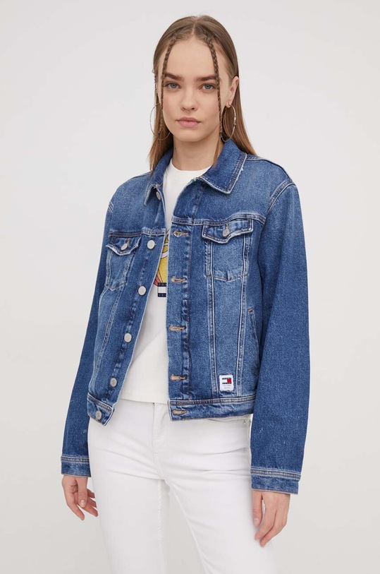 Džínová bunda Tommy Jeans modrá DW0DW16986