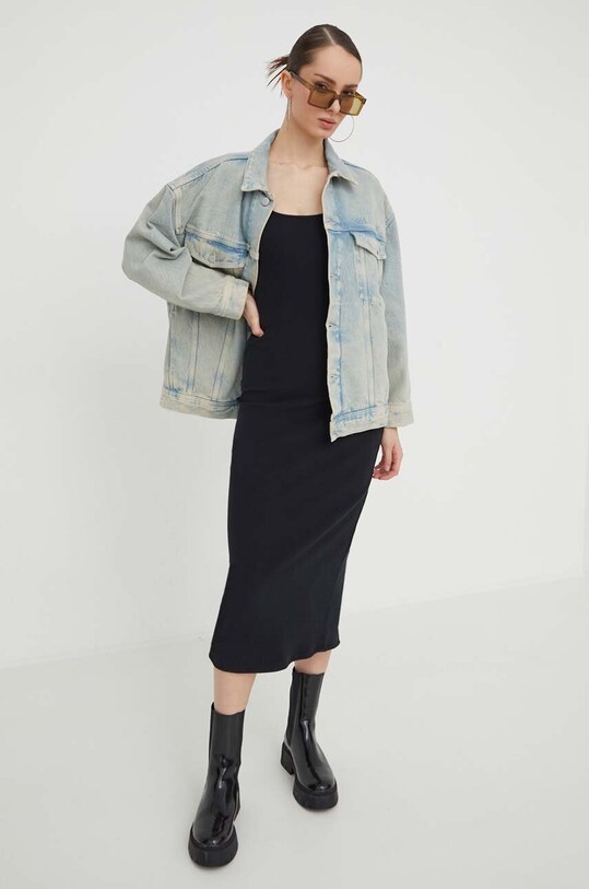 Tommy Jeans geacă din denim DW0DW16995 albastru SS24