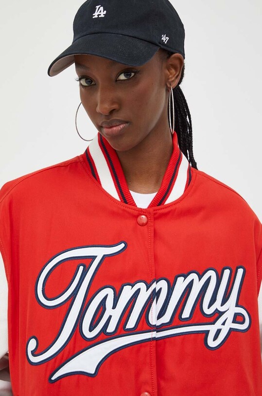 Tommy Jeans geacă bomber rosu DW0DW17233