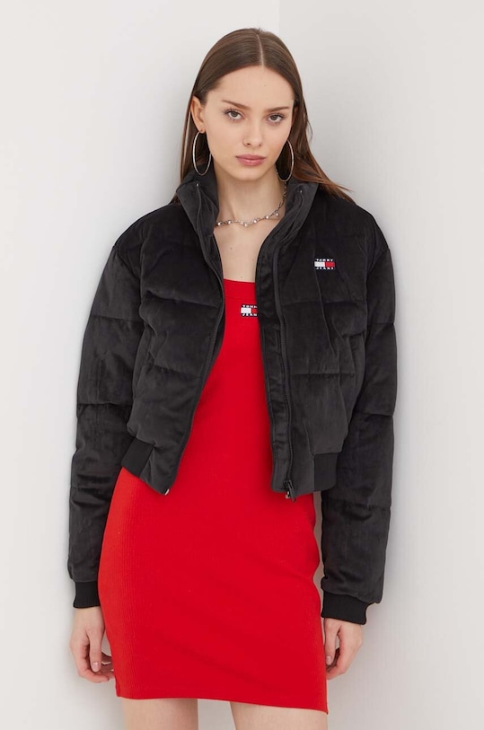Tommy Jeans kurtka welurowa czarny DW0DW17505