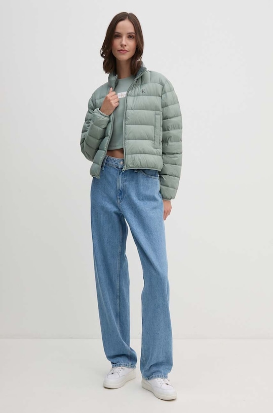 Péřová bunda Calvin Klein Jeans J20J222585 zelená AW24