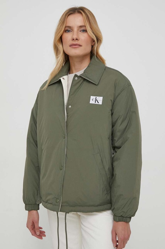 Одежда Двусторонняя куртка Calvin Klein Jeans J20J222589 зелёный