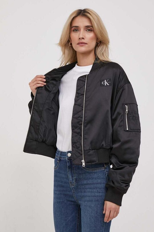 Bomber jakna Calvin Klein Jeans J20J222591 črna