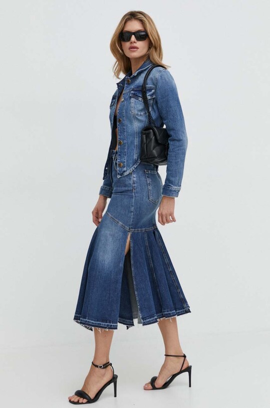 Pinko kurtka jeansowa 102912.A1LP niebieski SS24