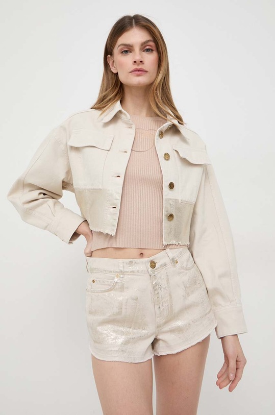 Pinko kurtka jeansowa beżowy 102944.A1MR