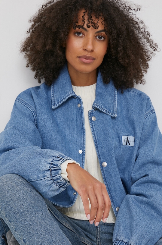 Calvin Klein Jeans kurtka jeansowa niebieski J20J223258