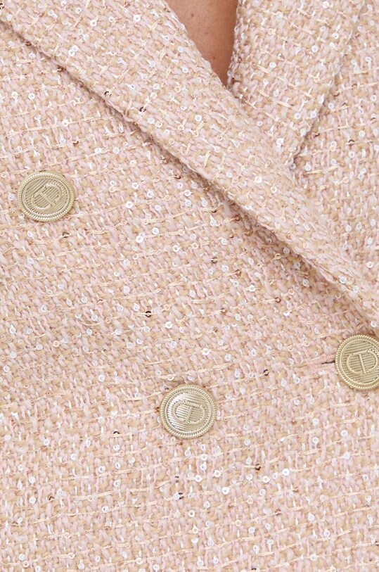 Twinset blézer gyapjú keverékből 241TP2422 rózsaszín