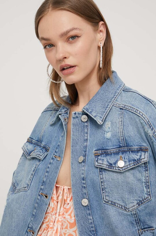 Chiara Ferragni kurtka jeansowa PUNK PUNK 76CBS414 niebieski