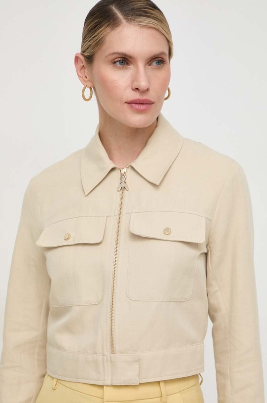 Patrizia Pepe geacă din amestec de in 8O0122.A372 bej