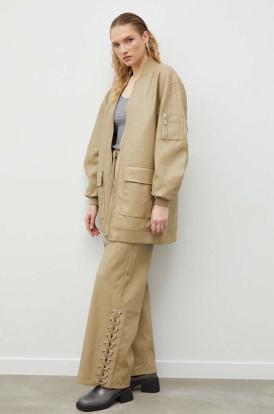 2NDDAY kurtka bomber 2ND Edition Guy TT - Soft PU 2241116834 beżowy SS24