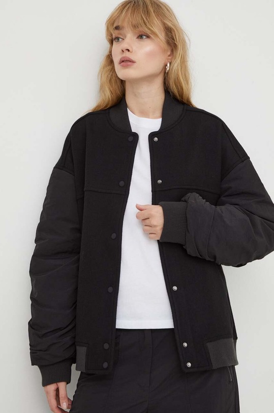 2NDDAY kurtka bomber z domieszką wełny 2ND Edition Cruz - Wool Felt czarny 2241117539