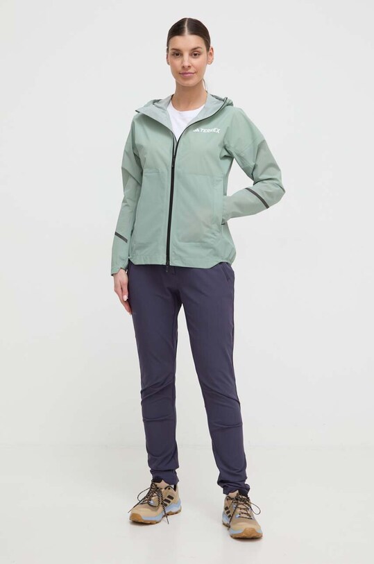 adidas TERREX kurtka przeciwdeszczowa Xperior Light IK7830 zielony SS24