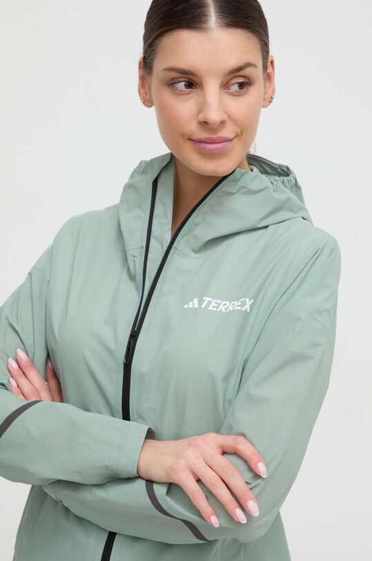 adidas TERREX kurtka przeciwdeszczowa Xperior Light zielony IK7830