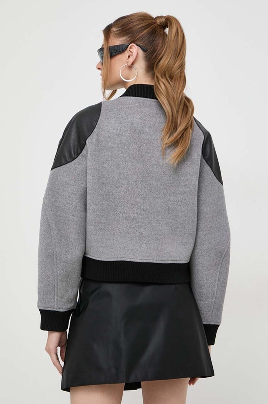 Odzież Miss Sixty kurtka bomber wełniana 6T4MJ1120000 szary