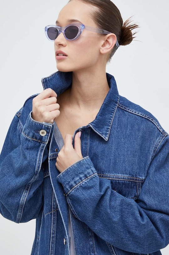 Karl Lagerfeld Jeans kurtka jeansowa niebieski 240D1404