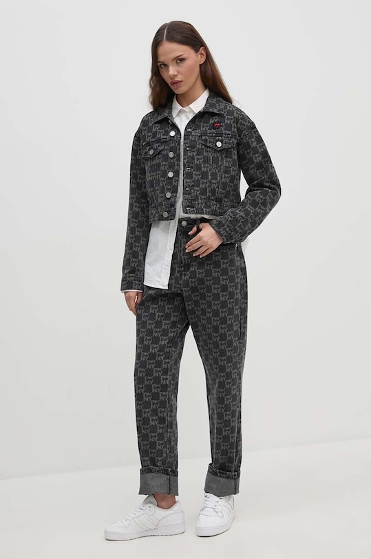 Dkny geacă din denim HEART OF NY D2B4A115 gri SS24