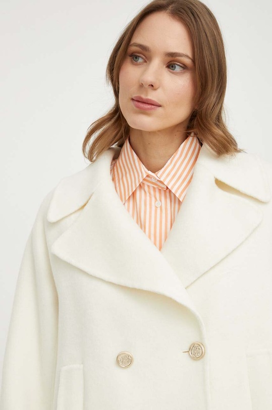 Luisa Spagnoli palton de lana 540680 bej SS24