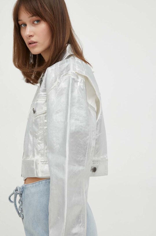 Džínová bunda Rotate stříbrná 1117782667