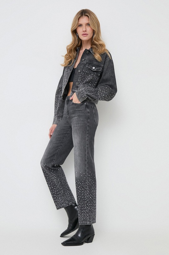 Karl Lagerfeld kurtka jeansowa 240W1406 szary SS24