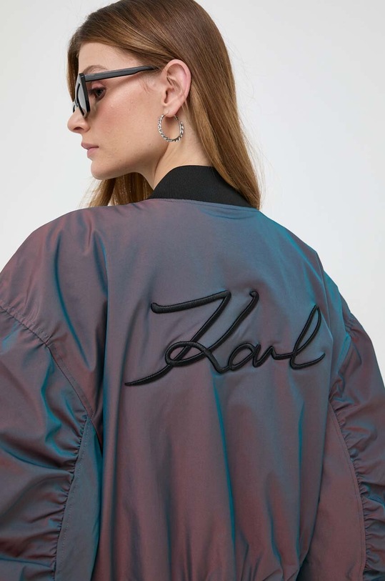 Karl Lagerfeld kurtka bomber bez kaptura multicolor 240W1403