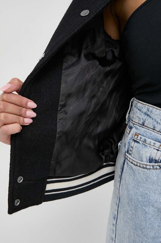 Karl Lagerfeld giubbotto bomber in misto lana 240W1415