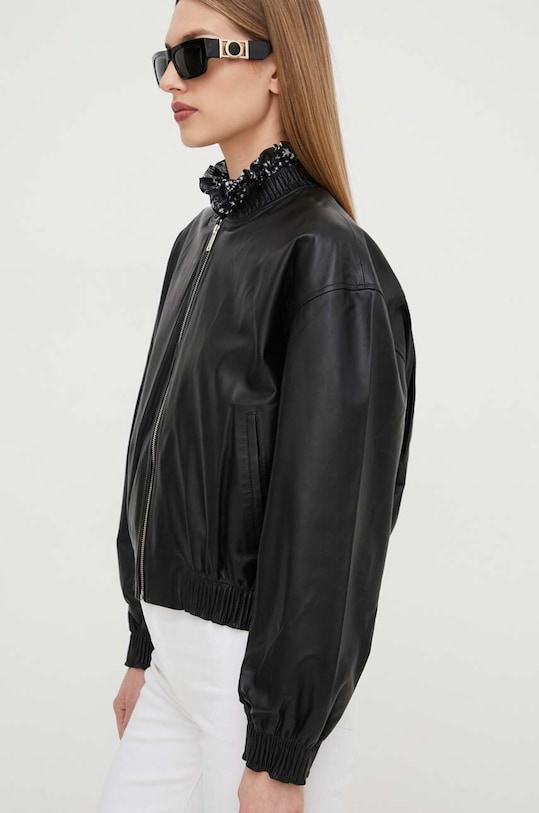 Kožená bomber bunda Custommade Francette černá 999418856