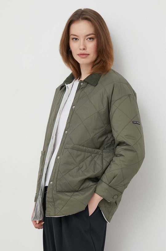 Pepe Jeans kurtka dwustronna SHINE bez kaptura zielony PL402323